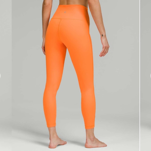 Lululemon Wunder Under High Rise Tight Leggings 25" Orange Soda Size 4 W5CO7S - Picture 1 of 7